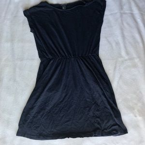 Navy blue t- shirt dress.